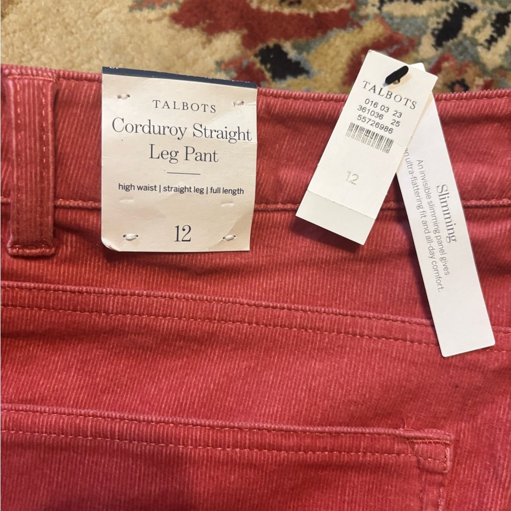 Talbots Pink Corduroy Pants